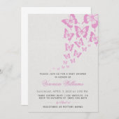 Invitation Baby shower papillon (Devant / Derrière)