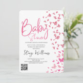 Invitation Baby-shower papillon (Debout devant)