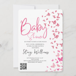 Invitation Baby-shower papillon