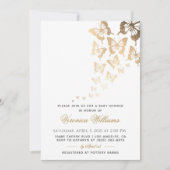 Invitation Baby shower papillon (Devant)