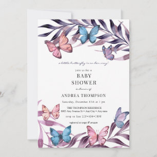 Invitation Baby Shower Papillon