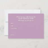Invitation baby shower :papillon (Dos)