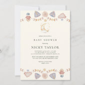 Invitation Baby shower papillon arc-en-ciel Boho (Devant)
