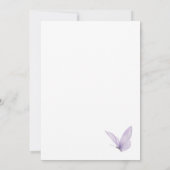 Invitation Baby Shower Papillon Fleur de Mariage (Dos)