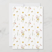 Invitation Baby shower papillon Fleur sauvage de la fille de (Dos)