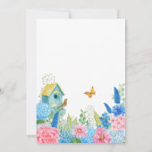 Invitation Baby shower papillon fleuri (Dos)
