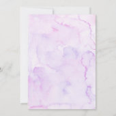 Invitation Baby shower papillon floral pourpre et or (Dos)