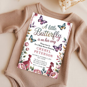 Invitation Baby Shower Papillon Magique