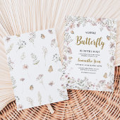 Invitation Baby Shower Papillon Mignon