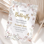 Invitation Baby Shower Papillon Mignon