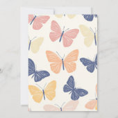 Invitation Baby shower papillon neutre moderne par sexe (Dos)