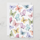 Invitation Baby shower papillon rose (Dos)