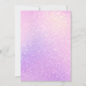 Invitation Baby shower papillon rose et or Confetti (Dos)