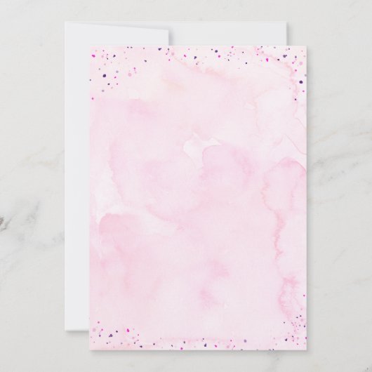 Invitation Baby shower papillon rose violet (Dos)