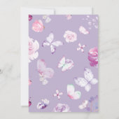 Invitation Baby Shower Papillon Violet  (Dos)