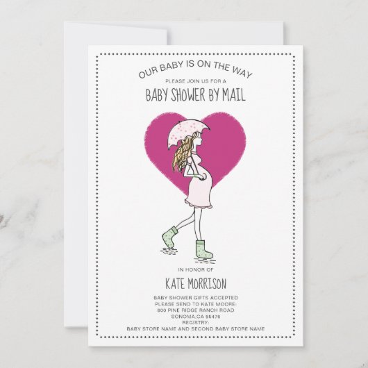 Invitation Baby shower par courrier (Devant)