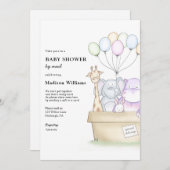 Invitation Baby shower par courrier (Devant / Derrière)