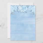 Invitation Baby shower Par Courrier Aquarelle Renards Bleus (Dos)