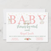 Invitation Baby shower Par Courrier, Baby shower Bunny (Devant)