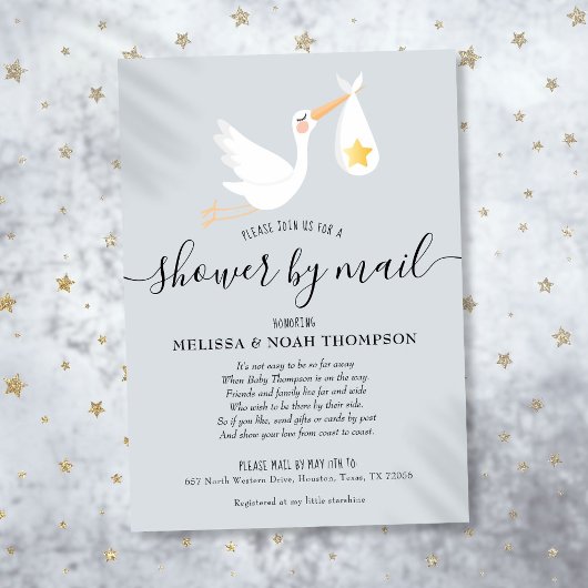 Invitation Baby shower Par Courrier Interurbain Sexe Neutre