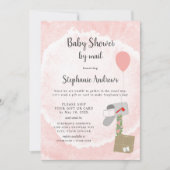 Invitation Baby shower par courrier pour fille (Devant)