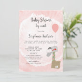 Invitation Baby shower par courrier pour fille (Debout devant)