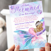 Invitation Baby shower Par La Poste Baby shower De Sirène Eth