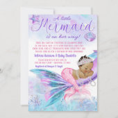 Invitation Baby shower Par La Poste Baby shower De Sirène Eth (Devant)