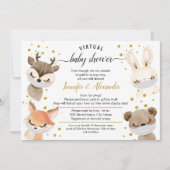 Invitation Baby shower par la poste des animaux pour bébés de (Devant)