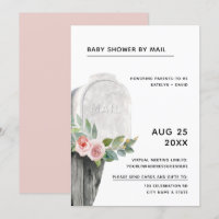 Baby shower par la poste Rose à duvet minimal Flor
