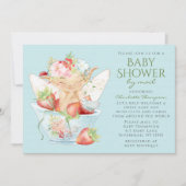 Invitation Baby shower Par Mail Aquarelle Floral Boy Fairy (Devant)