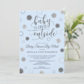 Invitation Baby shower par Mail BABY SON COVID OUTSIDE Blue (Debout devant)