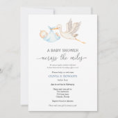 Invitation Baby shower par Mail Blue Stork (Devant)