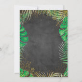 Invitation Baby shower Par Mail Boy Gold Jungle Animaux Safar (Dos)