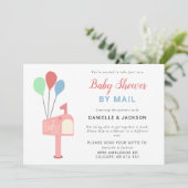 Invitation baby shower par Mail Cute Pastel Pink Boîte aux le (Debout devant)