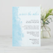 Invitation baby shower par Mail Elegant Enk Wash Blue (Debout devant)
