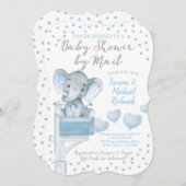 Invitation Baby shower par Mail Elephant (Devant / Derrière)