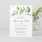 Invitation Baby shower Par Mail Genre Neutre Rustique Verdure (Debout devant)