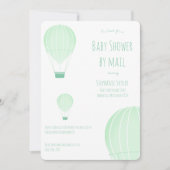 Invitation Baby shower par Mail Green Hot Air Balloon (Devant)