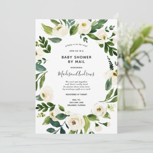 Invitation Baby shower par Mail Greenery (Debout devant)