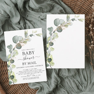 Invitation Baby shower Par Mail Greenery Eucalyptus
