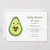 Invitation Baby shower Par Mail Kawaii Avocado Pregnant migno (Devant)