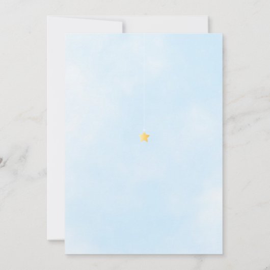 Invitation Baby shower Par Mail Long Distance Boy Blue (Dos)