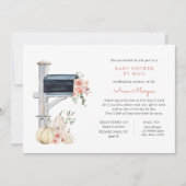 Invitation Baby shower par Mail Pink Floral Citrouille en boî (Devant)
