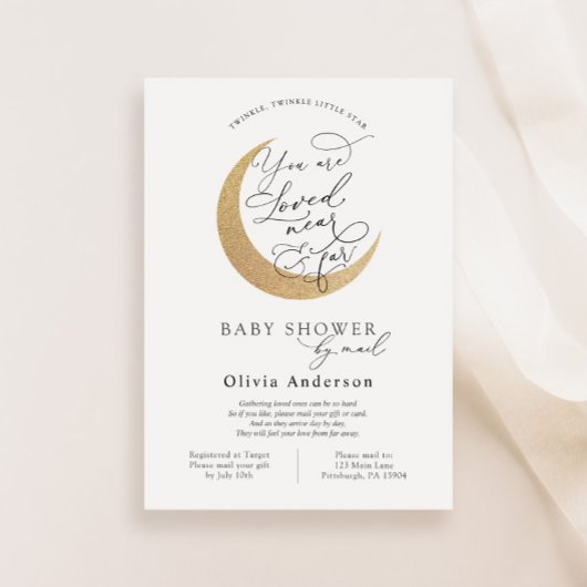 Invitation Baby shower par Mail Twinkle Star et Moon