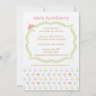 Invitation Baby shower - Parapluie