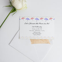 Invitation Baby shower parapluie