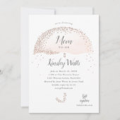 Invitation Baby shower-parapluie Confetti Blush Parties scint (Devant)