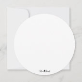 Invitation Baby shower parapluie mignonne | Arrond (Dos)