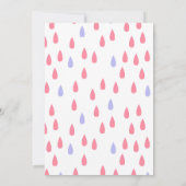 Invitation Baby shower parapluie rose (Dos)